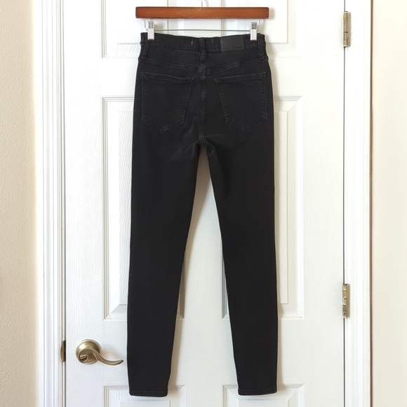 Madewell Roadtripper Classic High Waisted Ankle Cropped Skinny Jeans Black 26 - Picture 4 of 16